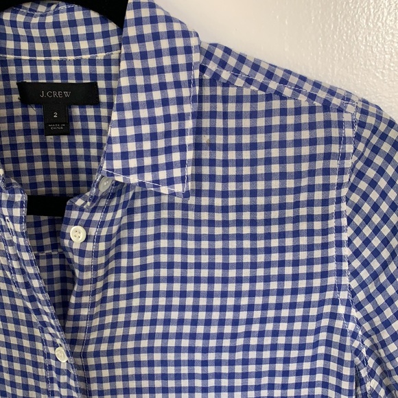 JCrew Light Weight Gingham Button Down - Picture 2 of 6